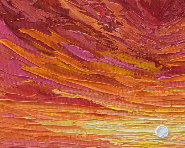 Hot Summer Sunset, 20"x16", Acrylics on Canvas