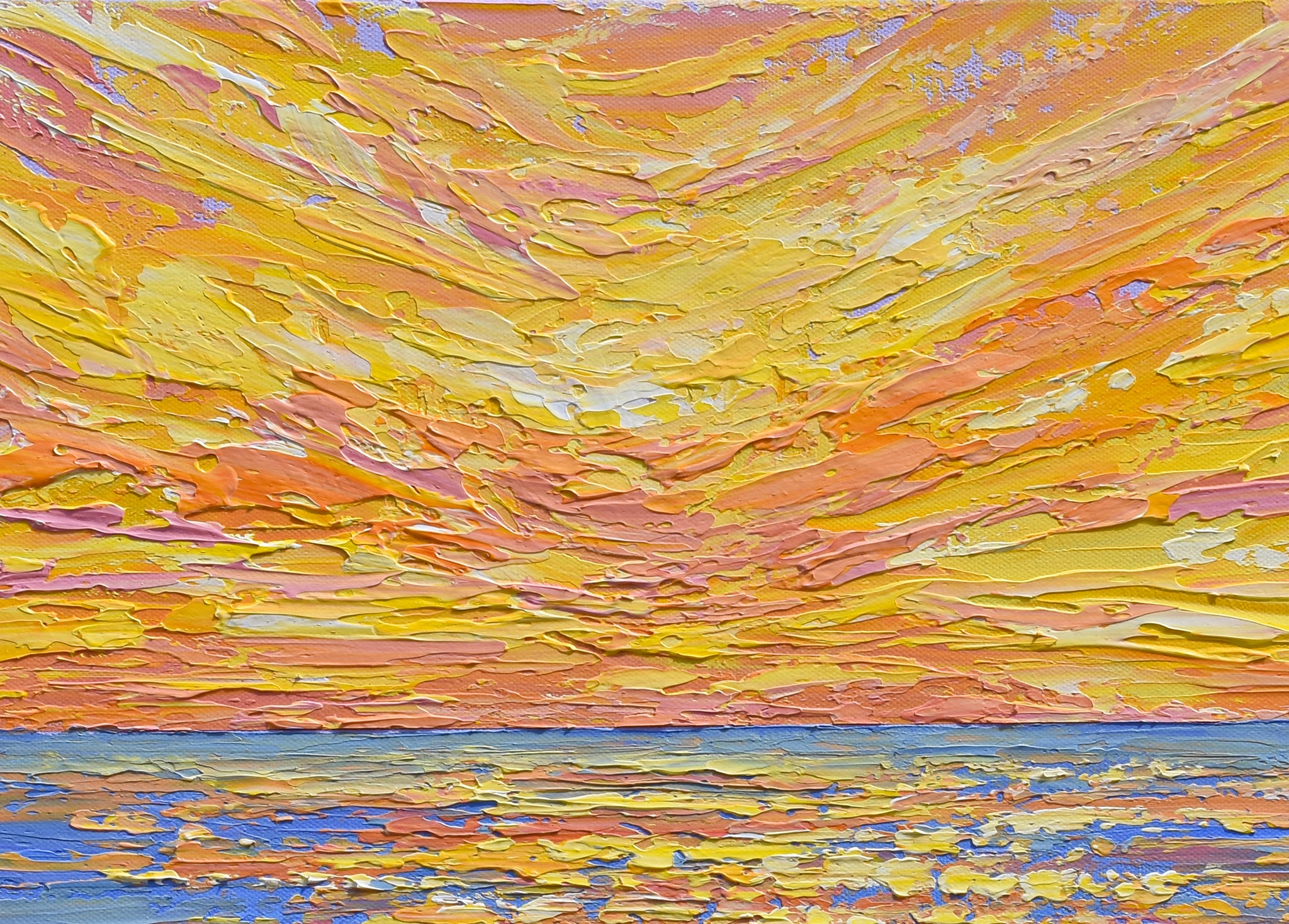 Hydrangeas at Sunset, Original Painting, Acrylics on Canvas, 24