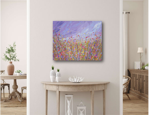 Lavender Haze Garden, Acrylics on Canvas, 24"x30"