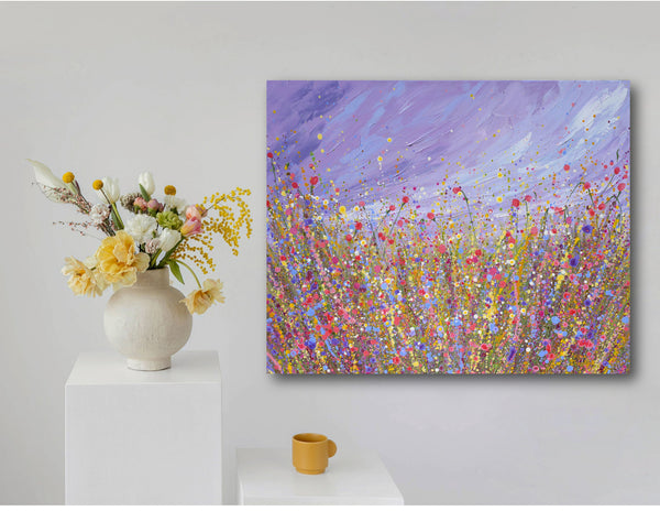 Lavender Haze Garden, Acrylics on Canvas, 24"x30"