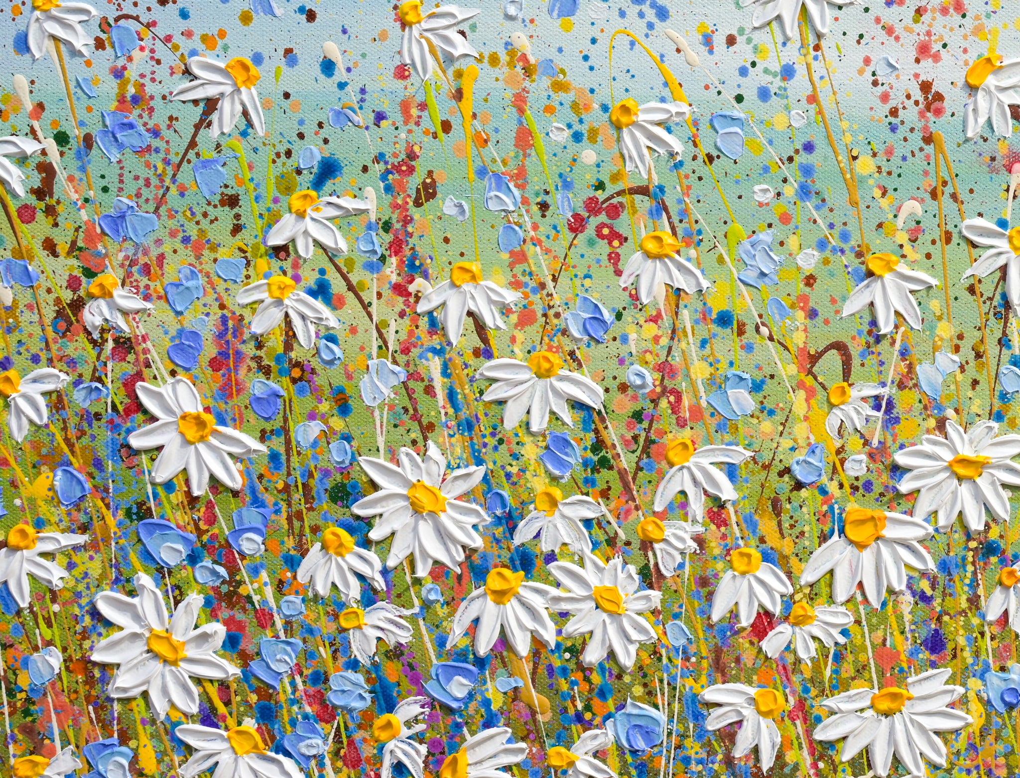 Morning Daisies, Acrylic on Canvas, 24