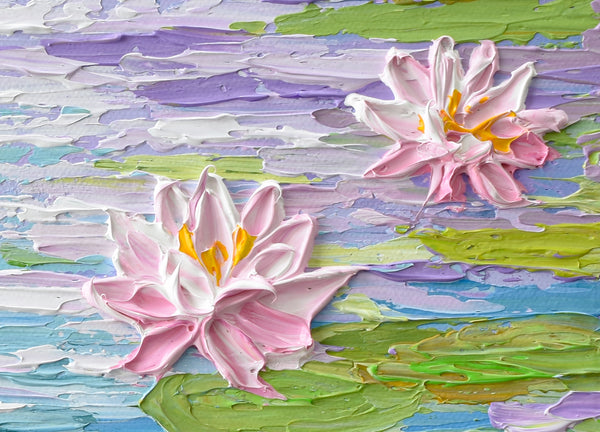 Morning Water Lilies, 12"x12"
