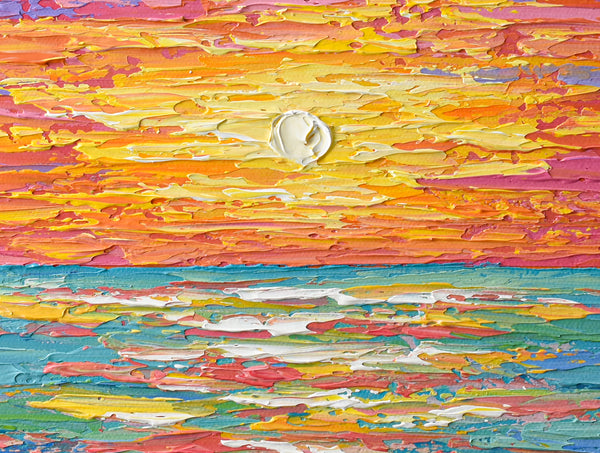 Ocean Sunset II, 12"x12"
