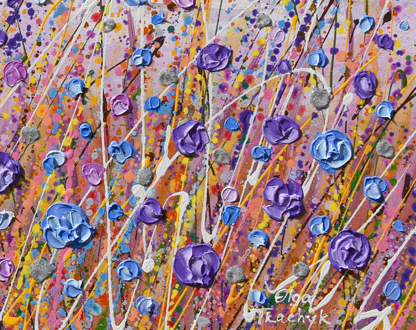 Purple Flowers, 24"x36"