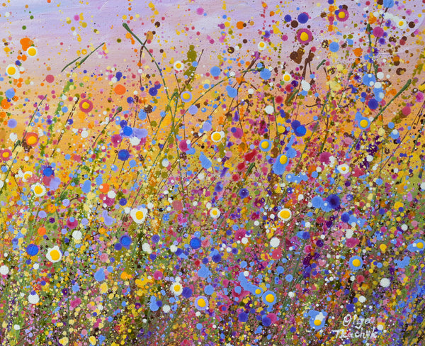 Radiant Meadow, Acrylic on Canvas, 24"x48"