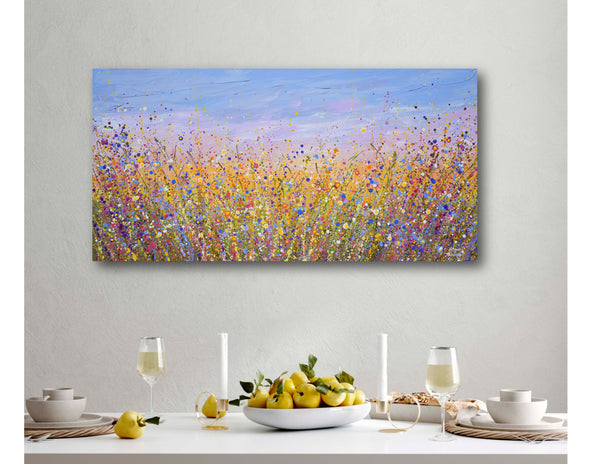Radiant Meadow, Acrylic on Canvas, 24"x48"