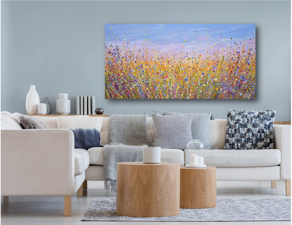 Radiant Meadow, Acrylic on Canvas, 24"x48"
