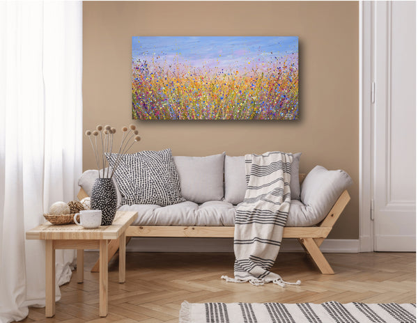 Radiant Meadow, Acrylic on Canvas, 24"x48"