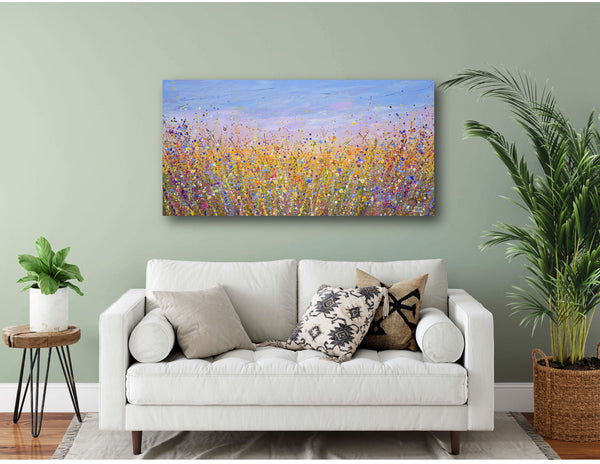 Radiant Meadow, Acrylic on Canvas, 24"x48"