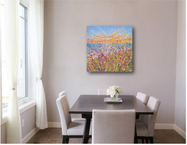 Seaside Bloom, Acrylics on Canvas, 24"x24"