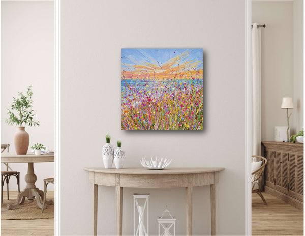 Seaside Bloom, Acrylics on Canvas, 24"x24"