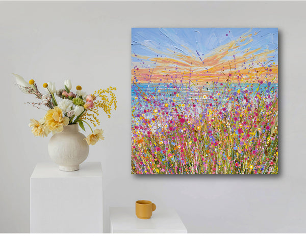 Seaside Bloom, Acrylics on Canvas, 24"x24"