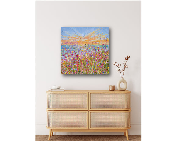 Seaside Bloom, Acrylics on Canvas, 24"x24"
