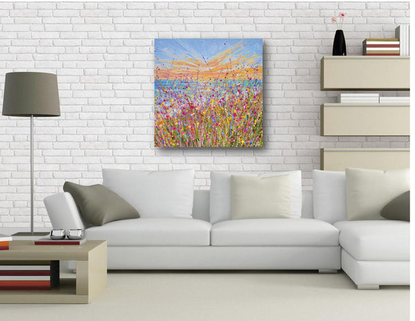 Seaside Bloom, Acrylics on Canvas, 24"x24"
