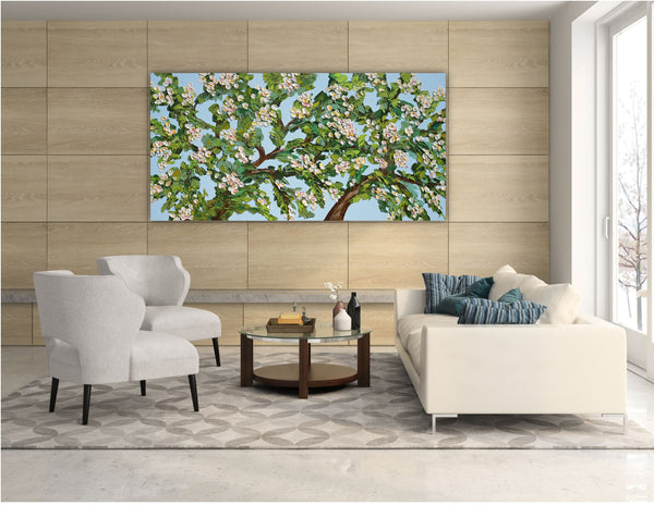 Spring Glow, Acrylics on Canvas, 24"x48"