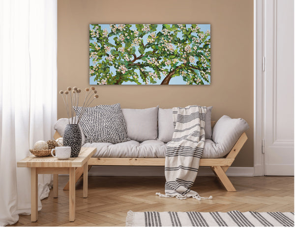 Spring Glow, Acrylics on Canvas, 24"x48"