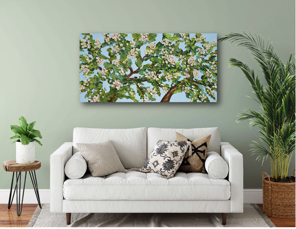Spring Glow, Acrylics on Canvas, 24"x48"