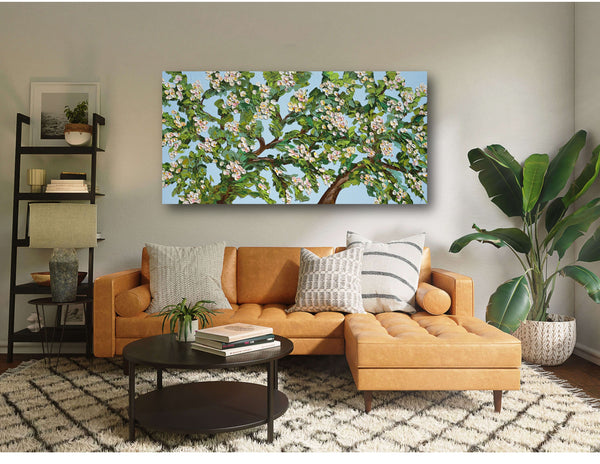 Spring Glow, Acrylics on Canvas, 24"x48"