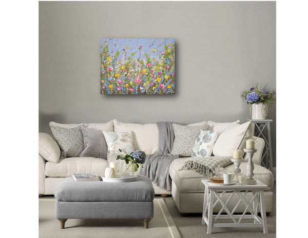 Stillness in Bloom, Acrylics on Canvas,  18"x24"