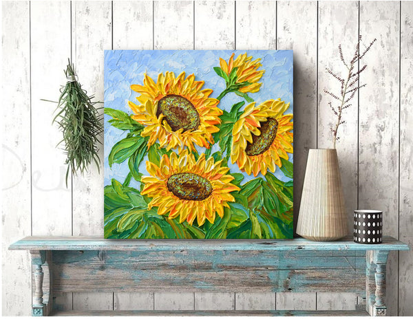 Sunflowers, 12"x12"