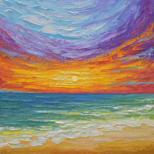 Summer Sunset, Acrylics on Canvas, 30"x30"