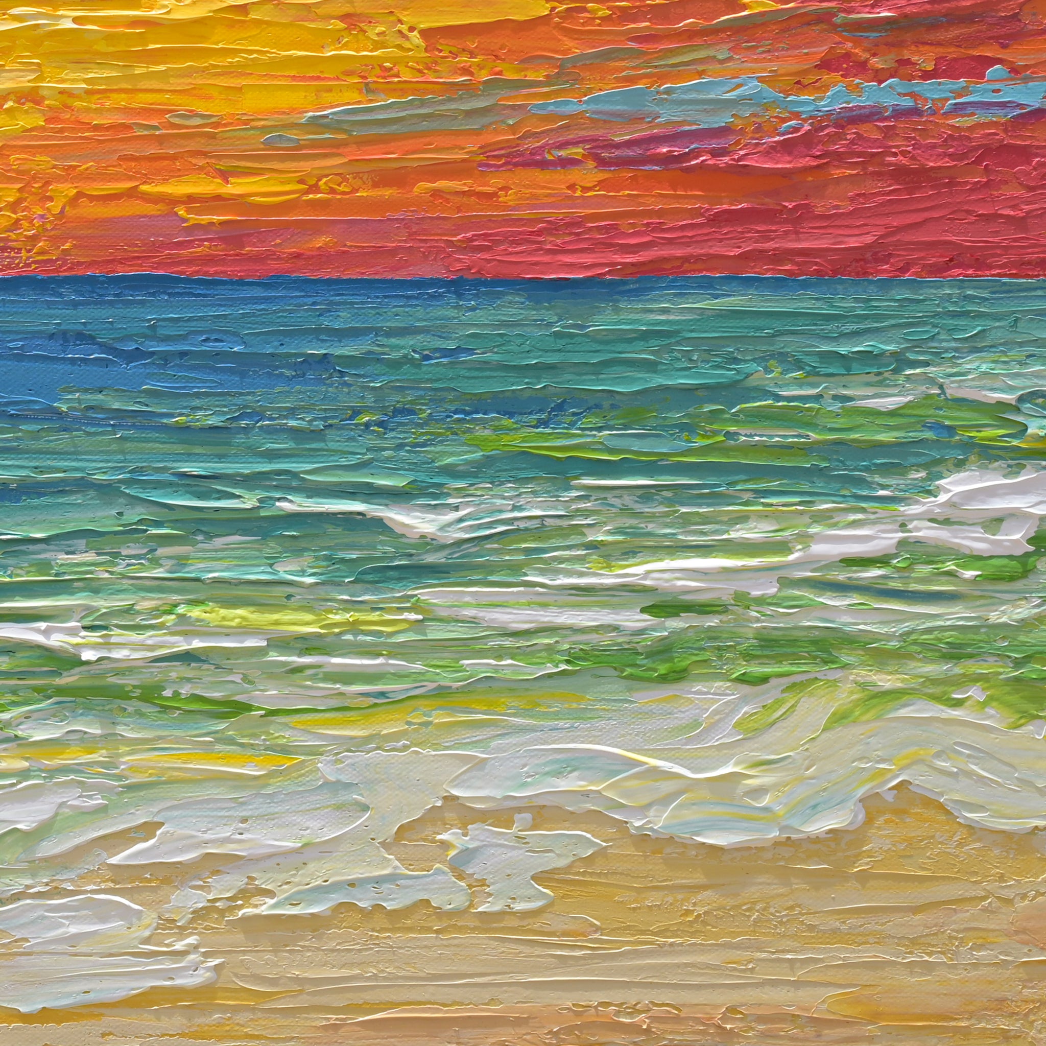 Summer Sunset, Acrylics on Canvas, 30