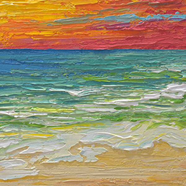 Summer Sunset, Acrylics on Canvas, 30"x30"