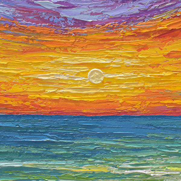 Summer Sunset, Acrylics on Canvas, 30"x30"