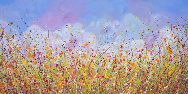 Wildflower Splash, Acrylics on Canvas, 24"x48"