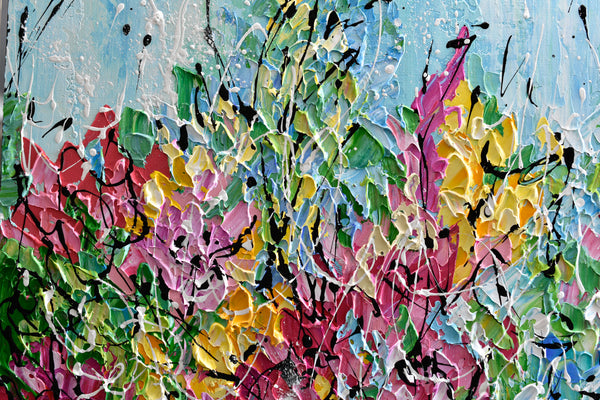 Colorful Garden, Acrylics on Canvas, 24"x24"