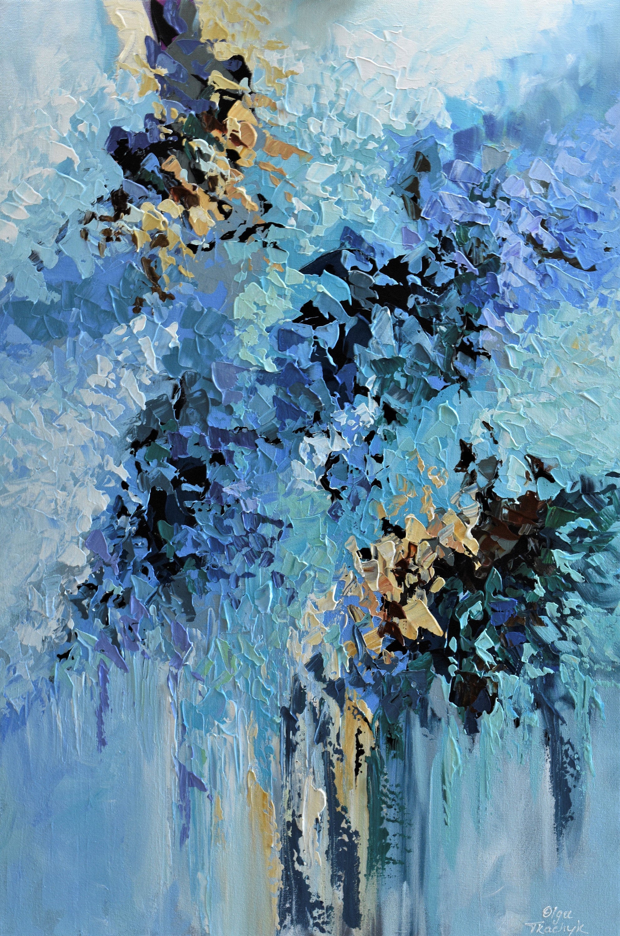 Original Abstract Acrylic Painting on Canvas – Olga Tkachyk Art