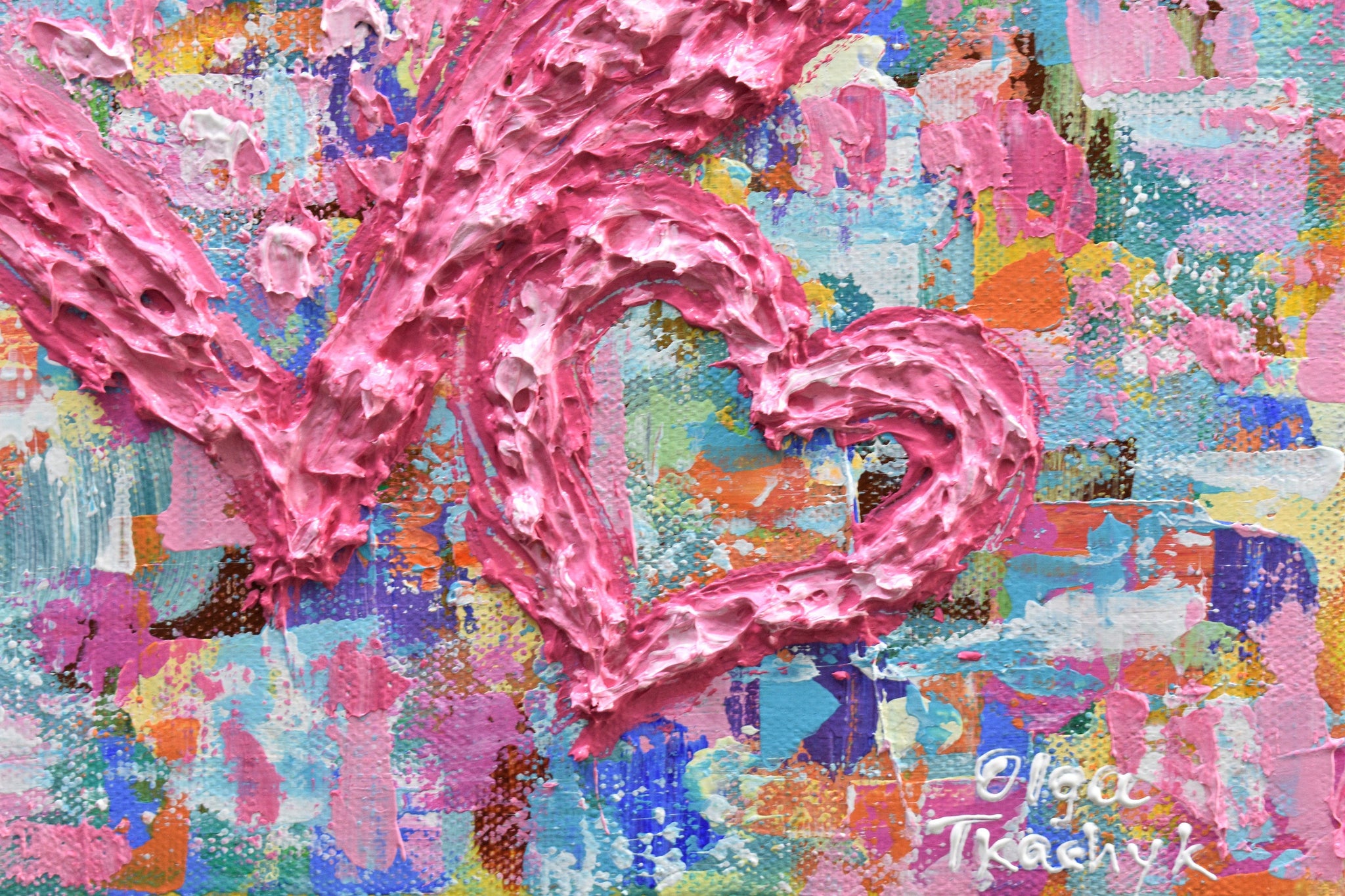 Love Of My Heart, Impasto Acrylic Painting on Canvas, 12