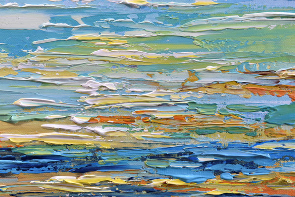 Sunrise II,  Original Seascape Painting on Canvas, Acrylic, 16"x20"