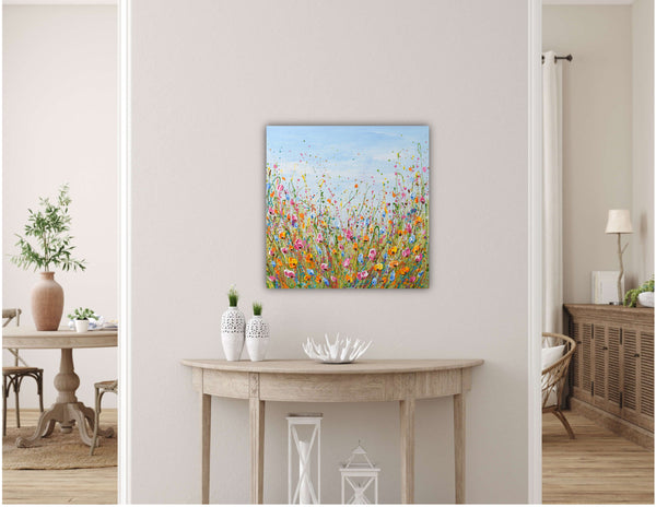 Spring Meadow, Acrylic on Canvas, 20"x20"
