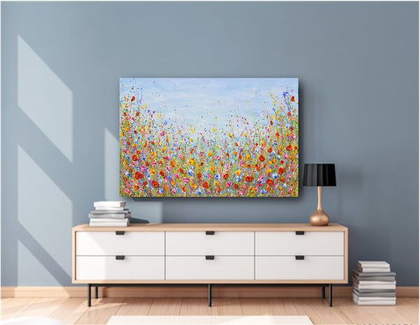 Wildflowers, Acrylic on Canvas, 24"x36"