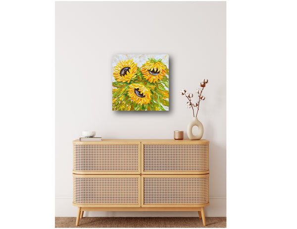 Fall Sunflowers, 12"x12"