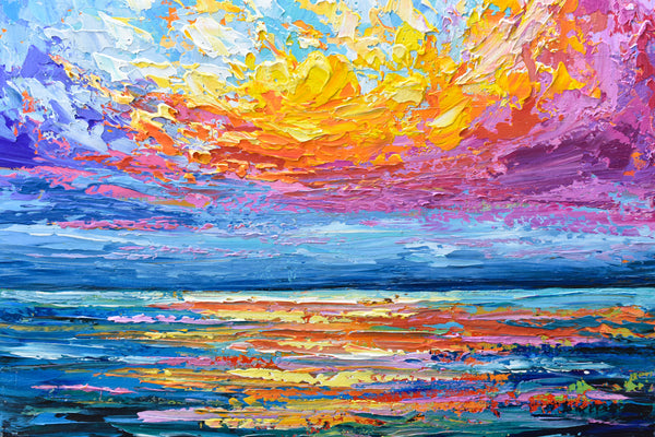 Pink Sunset, Acrylic on Canvas, "20x20"