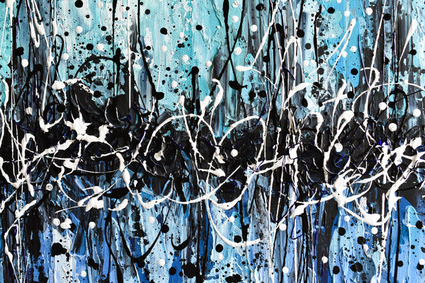 Aqua Blue Horizon, Acrylic on Canvas, 24"x24"
