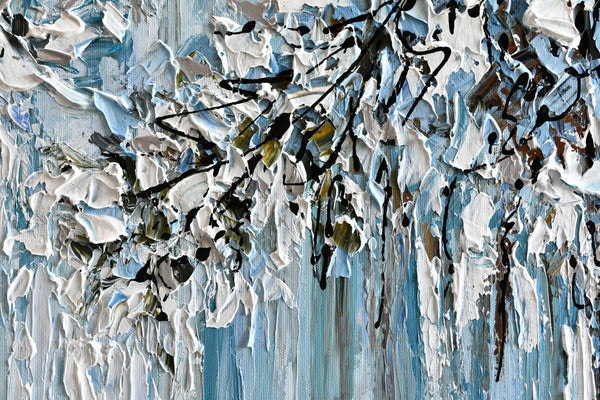 Winter Glow, Acrylic on Canvas, Palette Knife, 24"x24"